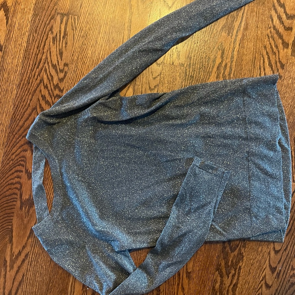 the limited, metalic scoop back blouse
